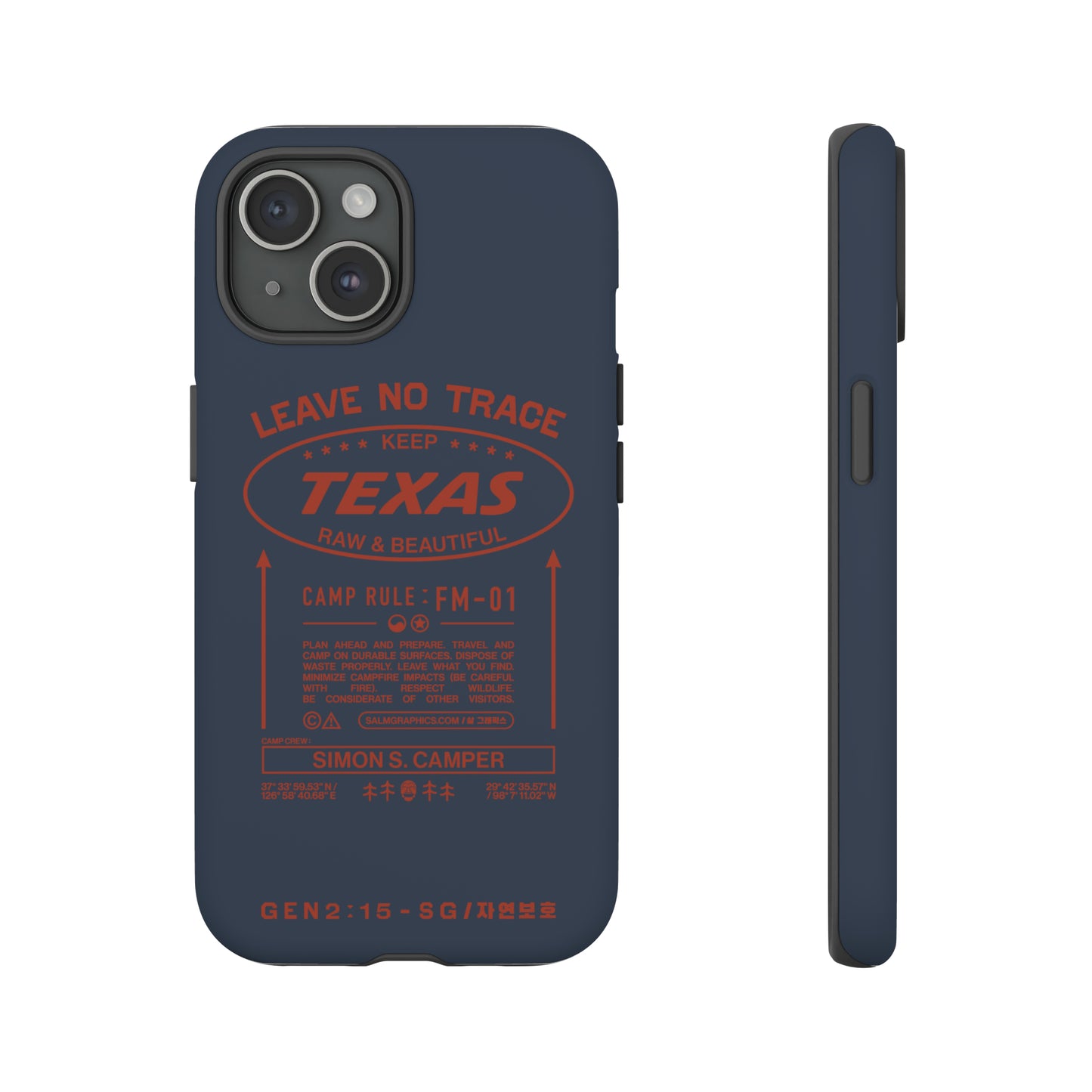 LEAVE NO TRACE PLEDGE / PERSONALIZED iPHONE CASE