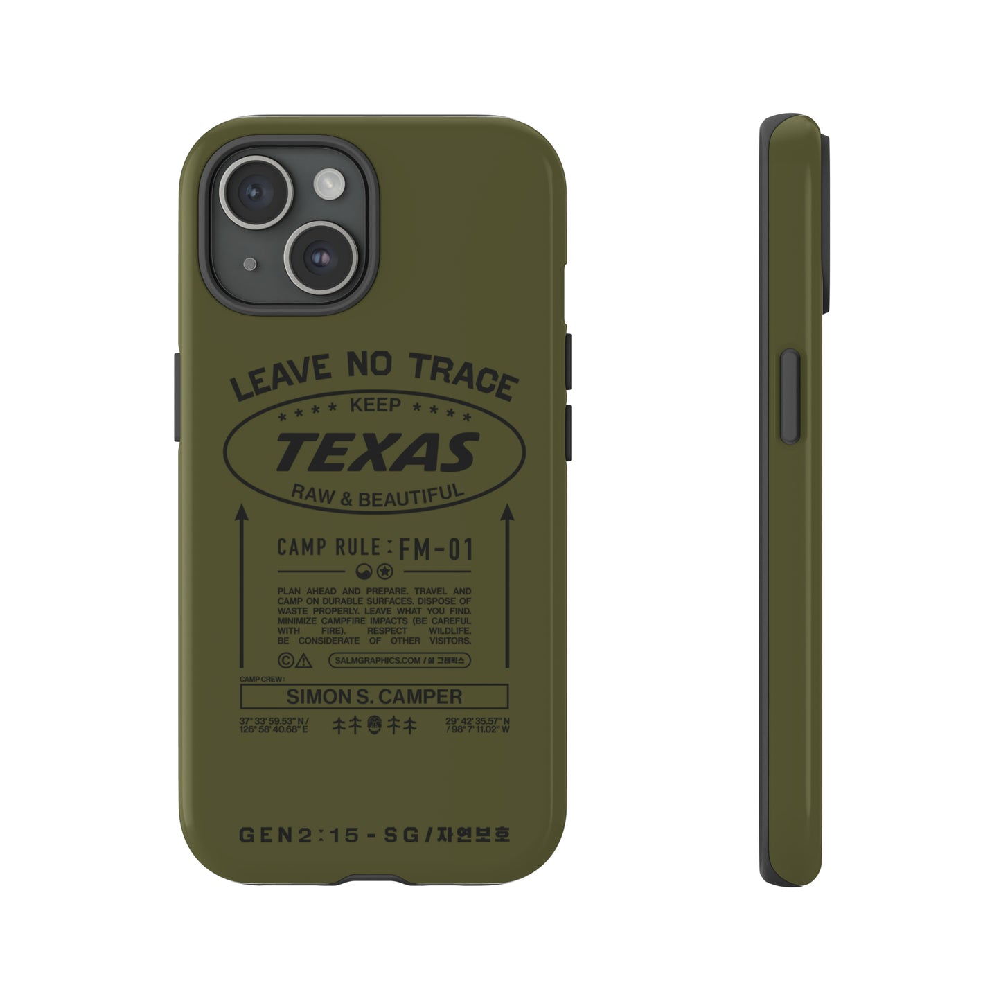 LEAVE NO TRACE PLEDGE / PERSONALIZED iPHONE CASE