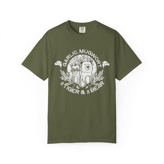 GARLIC, MUGWORT, A TIGER & A BEAR T-SHIRT