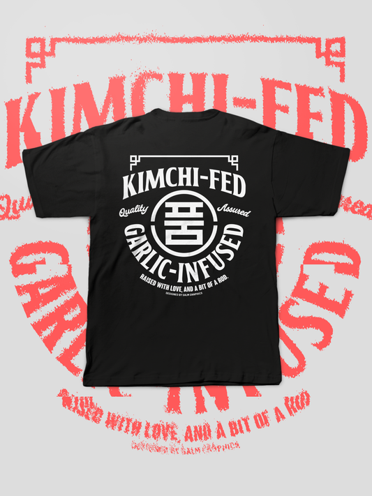 KIMCHI-FED, GARLIC-INFUSED T-SHIRT