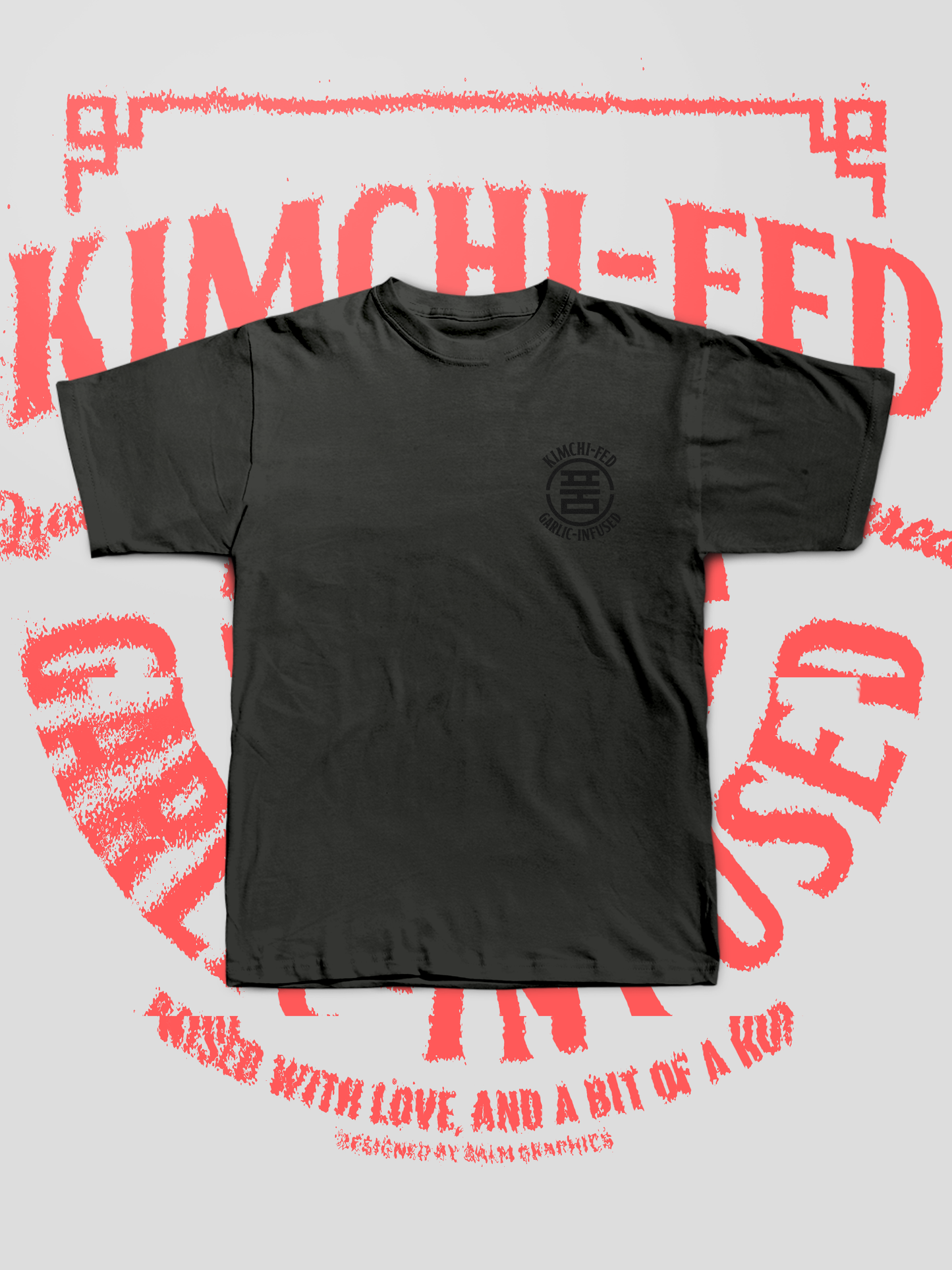 KIMCHI-FED, GARLIC-INFUSED T-SHIRT