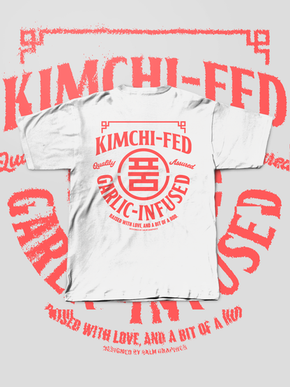 KIMCHI-FED, GARLIC-INFUSED T-SHIRT