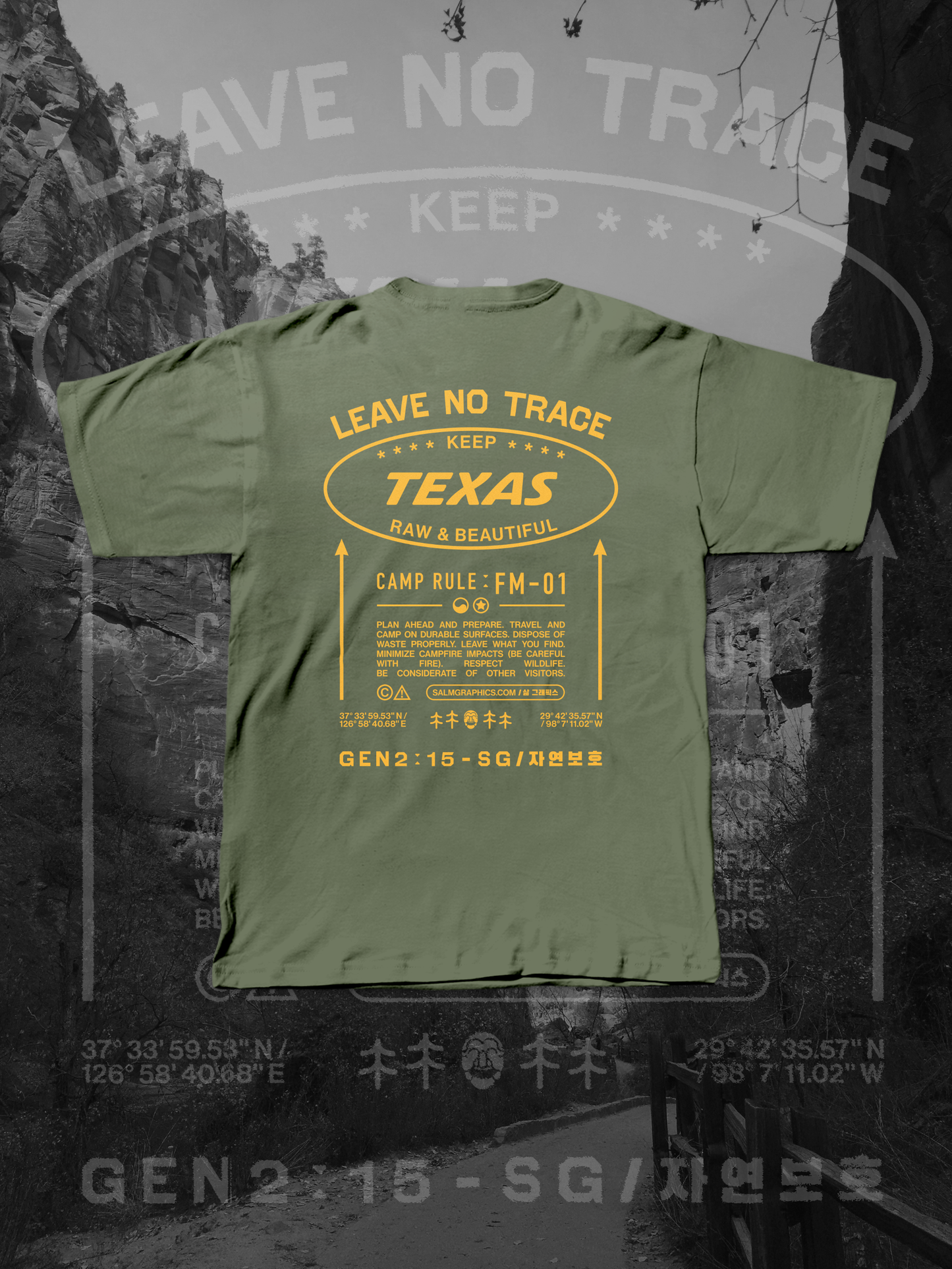[PERSONALIZATION] LEAVE NO TRACE T-SHIRT