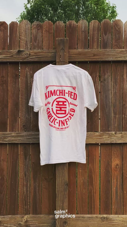 KIMCHI-FED, GARLIC-INFUSED T-SHIRT